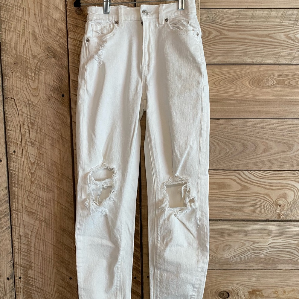 White Distressed Jeans